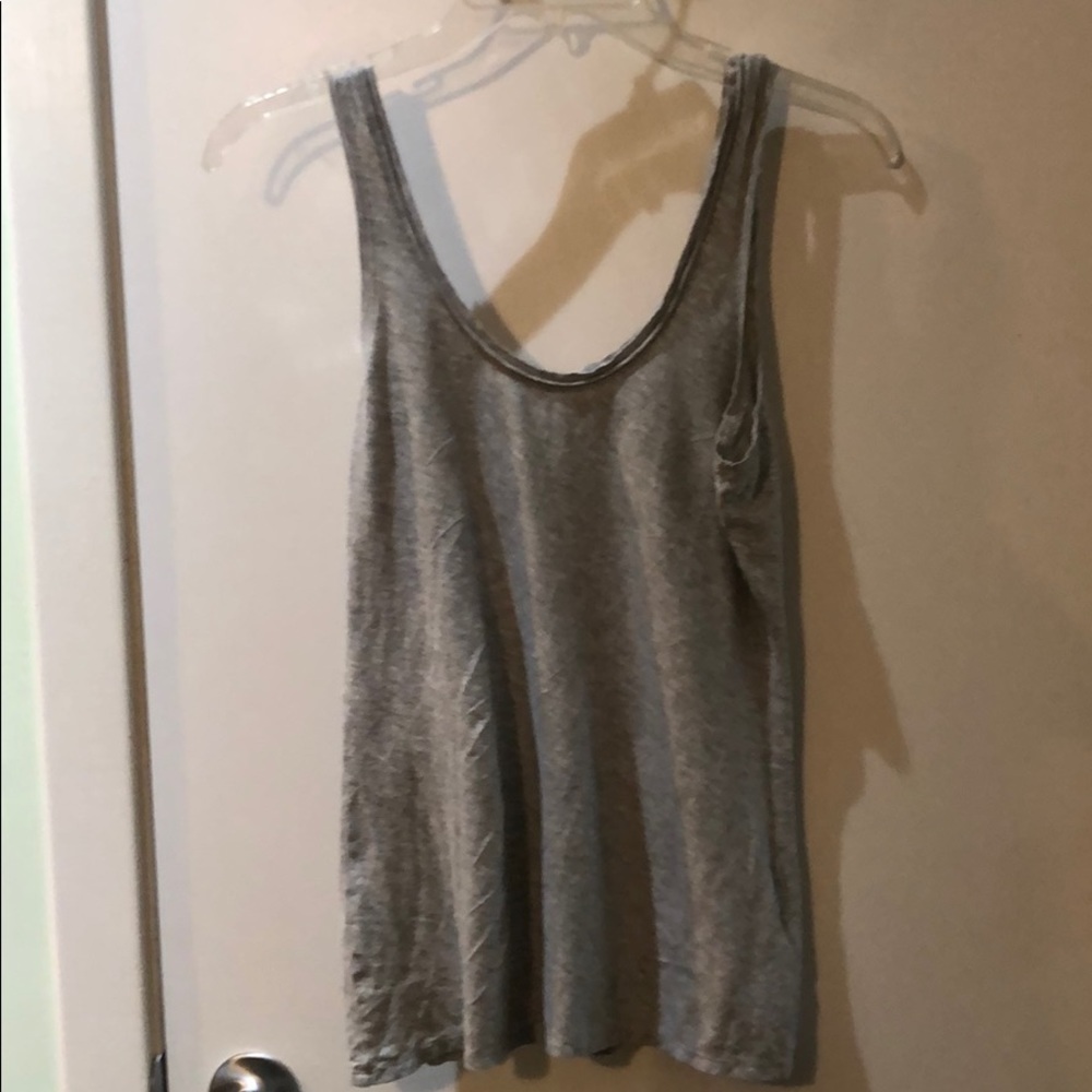Gray cotton tank